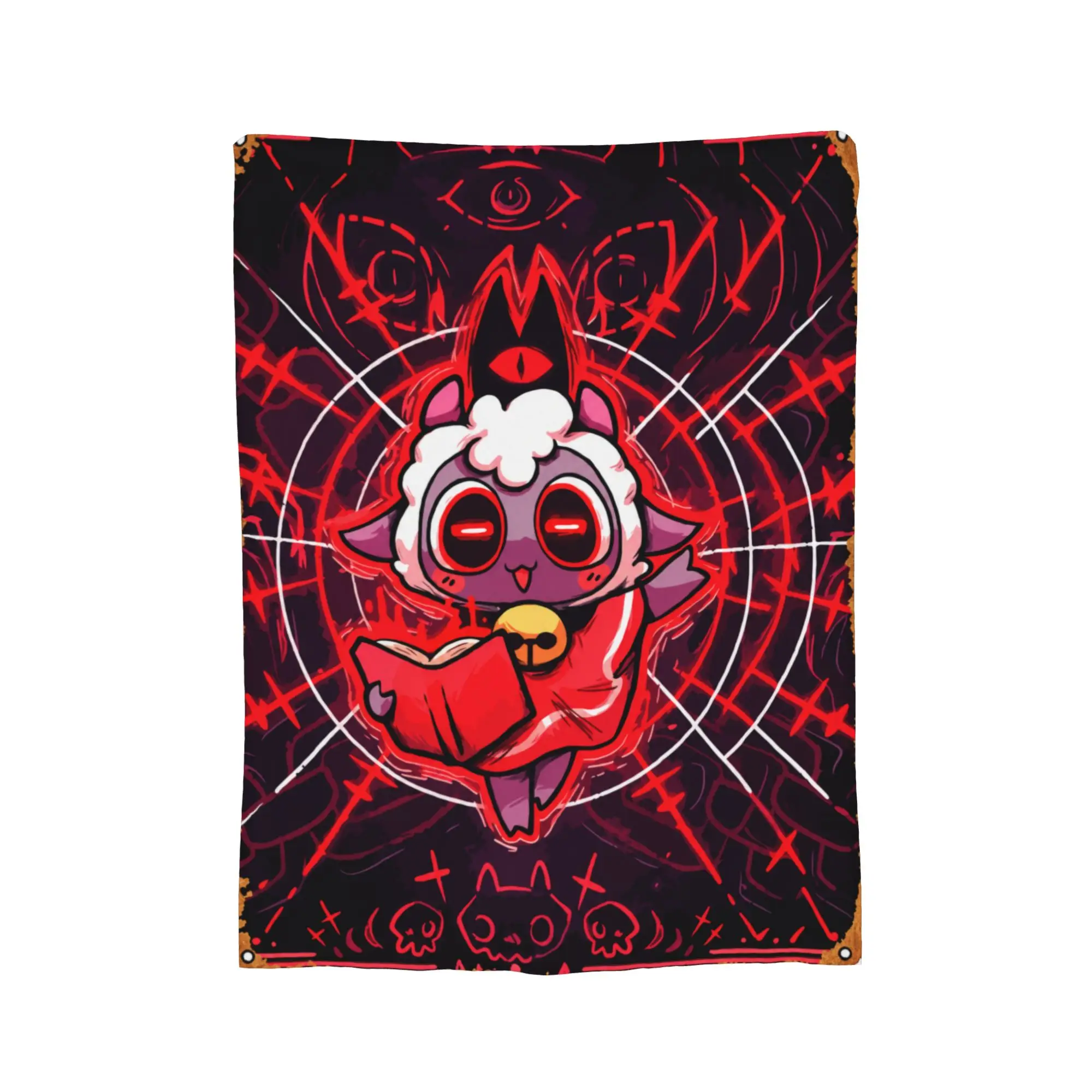 Cult Of The Lamb Blanket  Warm Street Trend Plush Throw Blanket For Child Couch Bed Flannel Bedspread Bed Cover