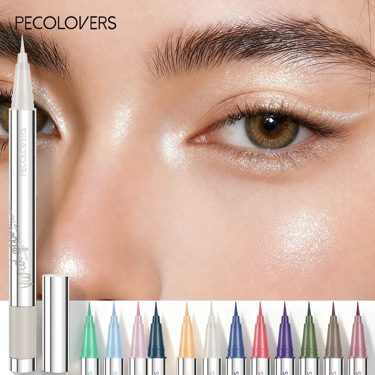 Pearl Liquid Eyeliner Pen, Color Eyeliner Pen, Multi Color Selection, Waterproof and Durable, One Touch Styling, Eye Cosmetics