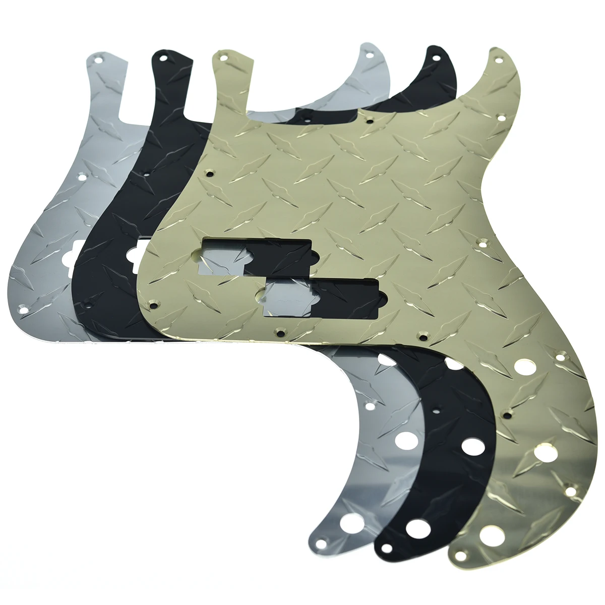 Dopro 13 Hole Metal Diamond Plate Precision Bass Pickguard Aluminium Anodized PBass PickGuard for American Fender Precision Bass