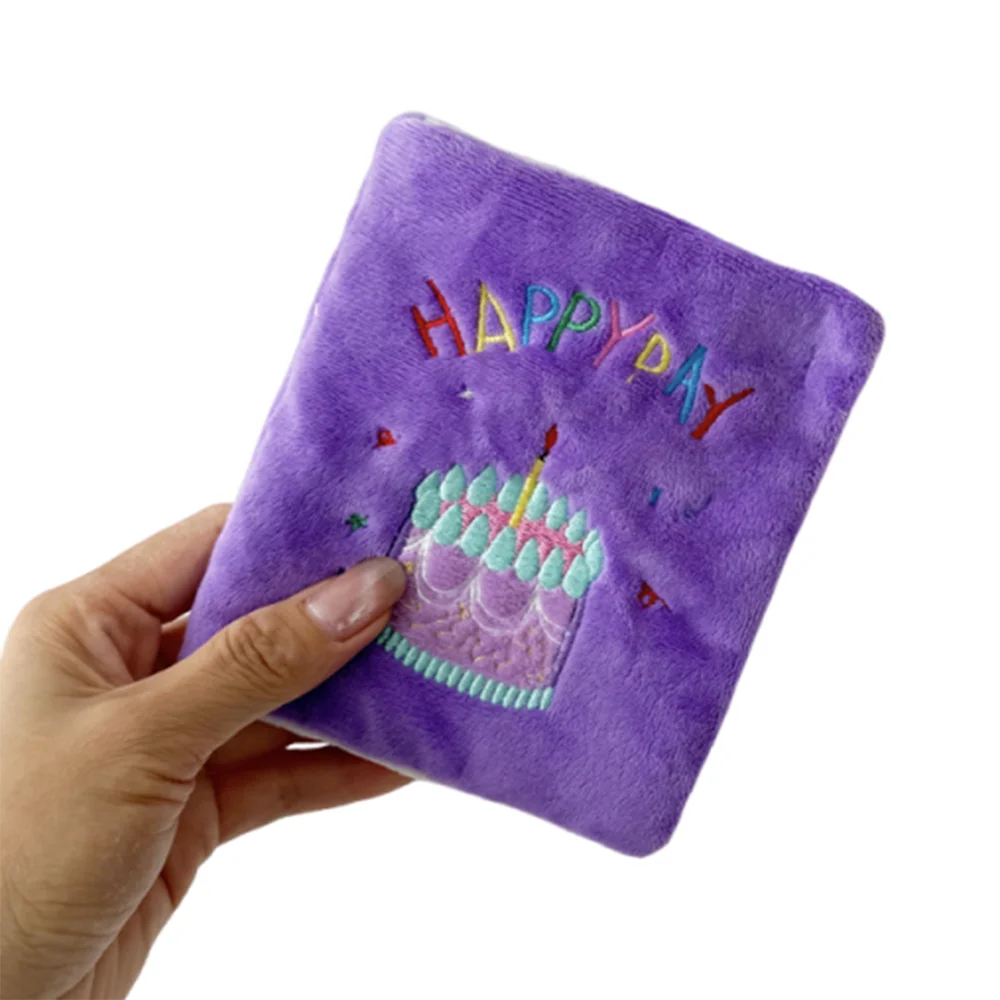 

Cartoon Dog Hiding Food Toys Book Interactive Creative Squeaky Plush Dog Toys Sound Cloth Material Durable