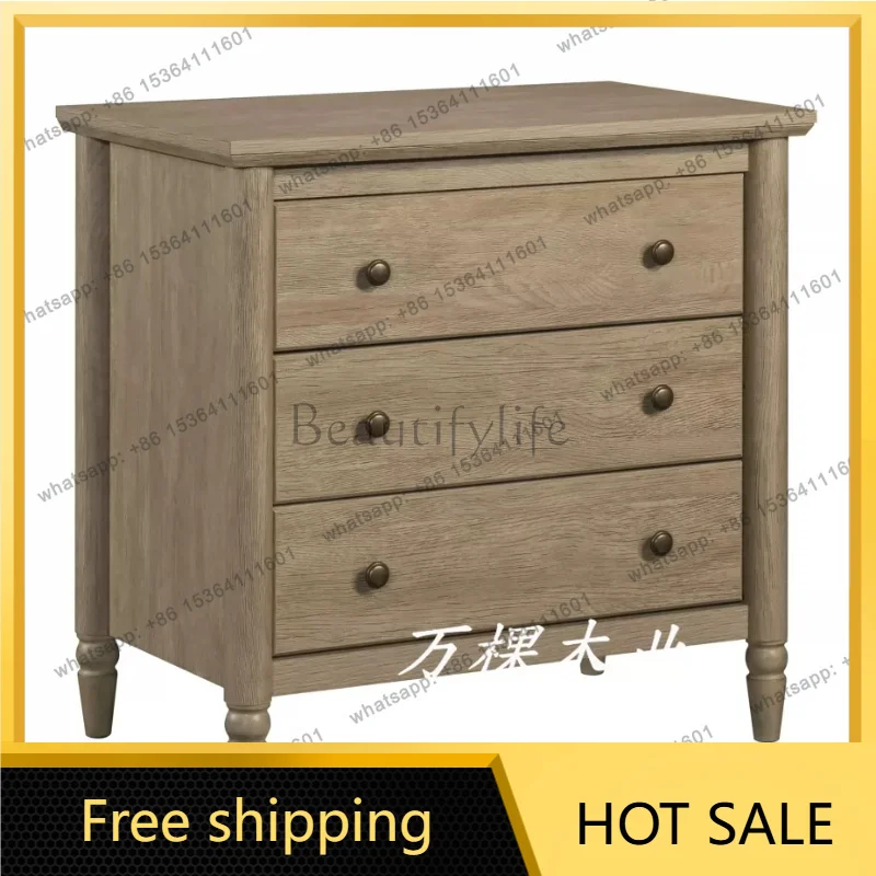 Zj. French old bedroom bedside 6 chest in antique dresser customization