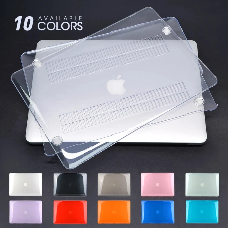 For M5 M4 MacBook Air 13 15 Inch Case M3 M2 2026-2022 A3449 A3448 A3241 A3240 For MacBook Pro 13 14 16 Max Crystal Laptop Cover