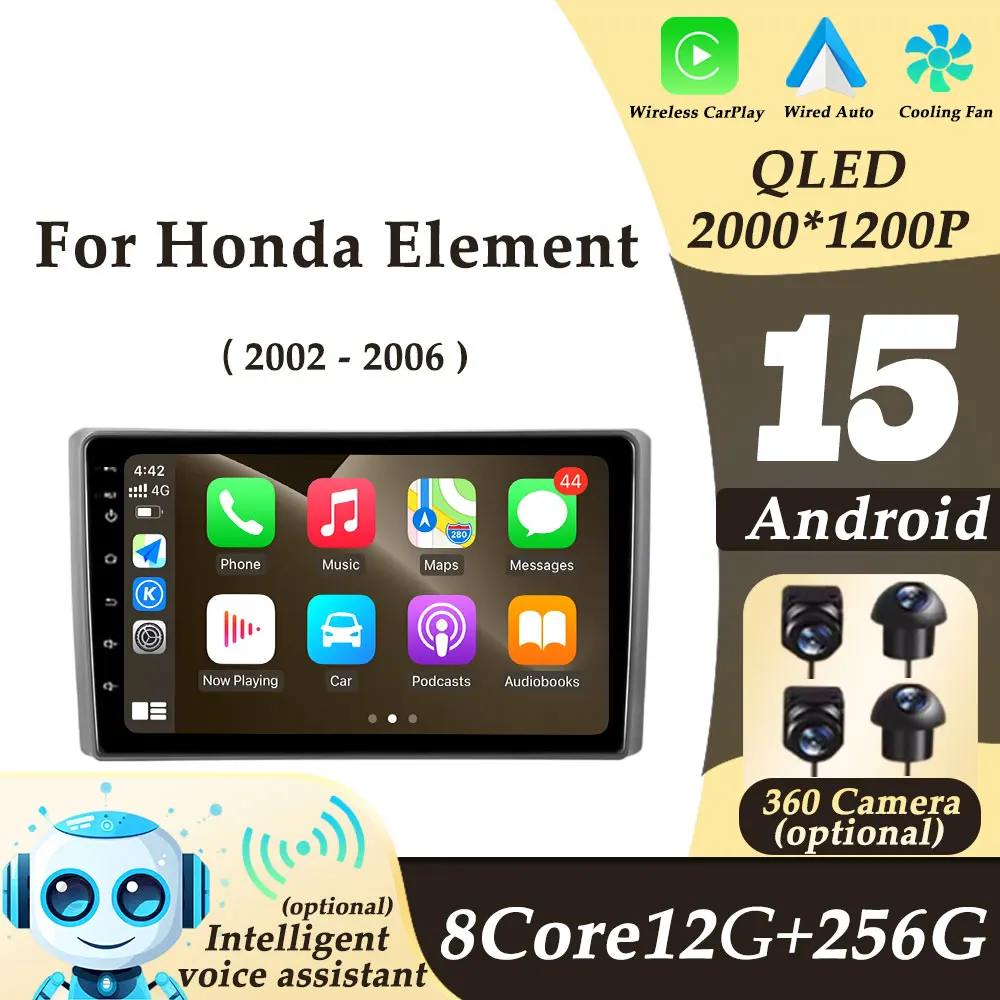 10 inch Video Audio for Honda Element 2002 - 2006 Multimedi Player Car Radio Android Auto CarPlay Split Screen DSP Stereo WIFI