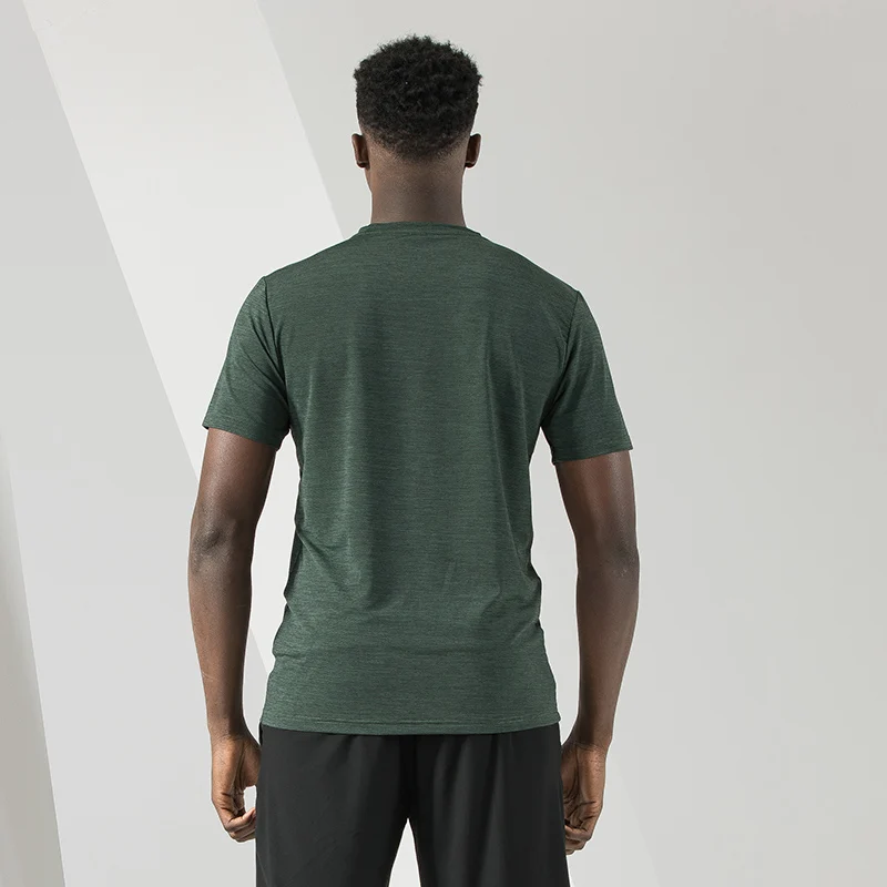 Men's Summer T-shirt Ice Silk Round Neck Short Sleeve Shirt Fashion Sports Quick Dry 2022  Men Outdoor Stretch Sports Top