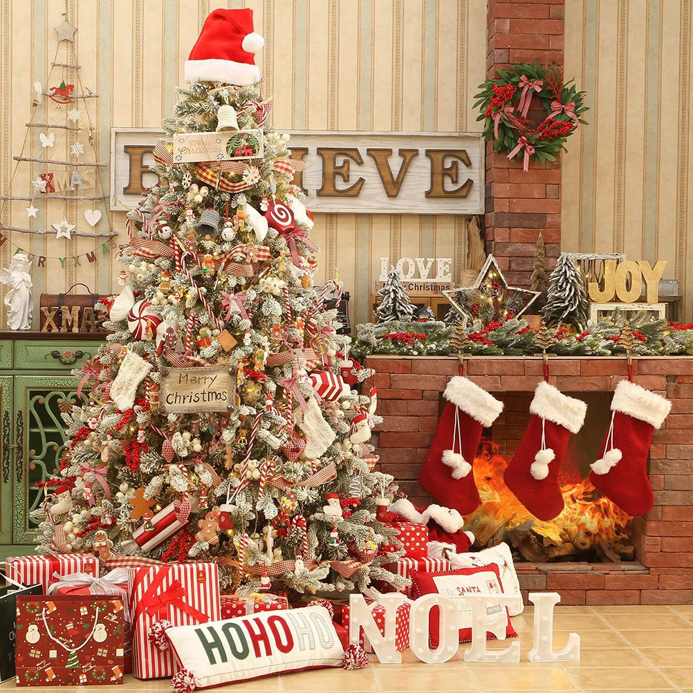 

24 Pcs Telephone Gingerbread Man Pendant Baby Kids Christmas Decorations Cookie Ornament Pvc Soft Glue Tree Ornaments