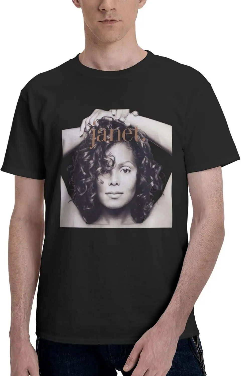 

Мужская хлопковая футболка с коротким рукавом и круглым вырезом