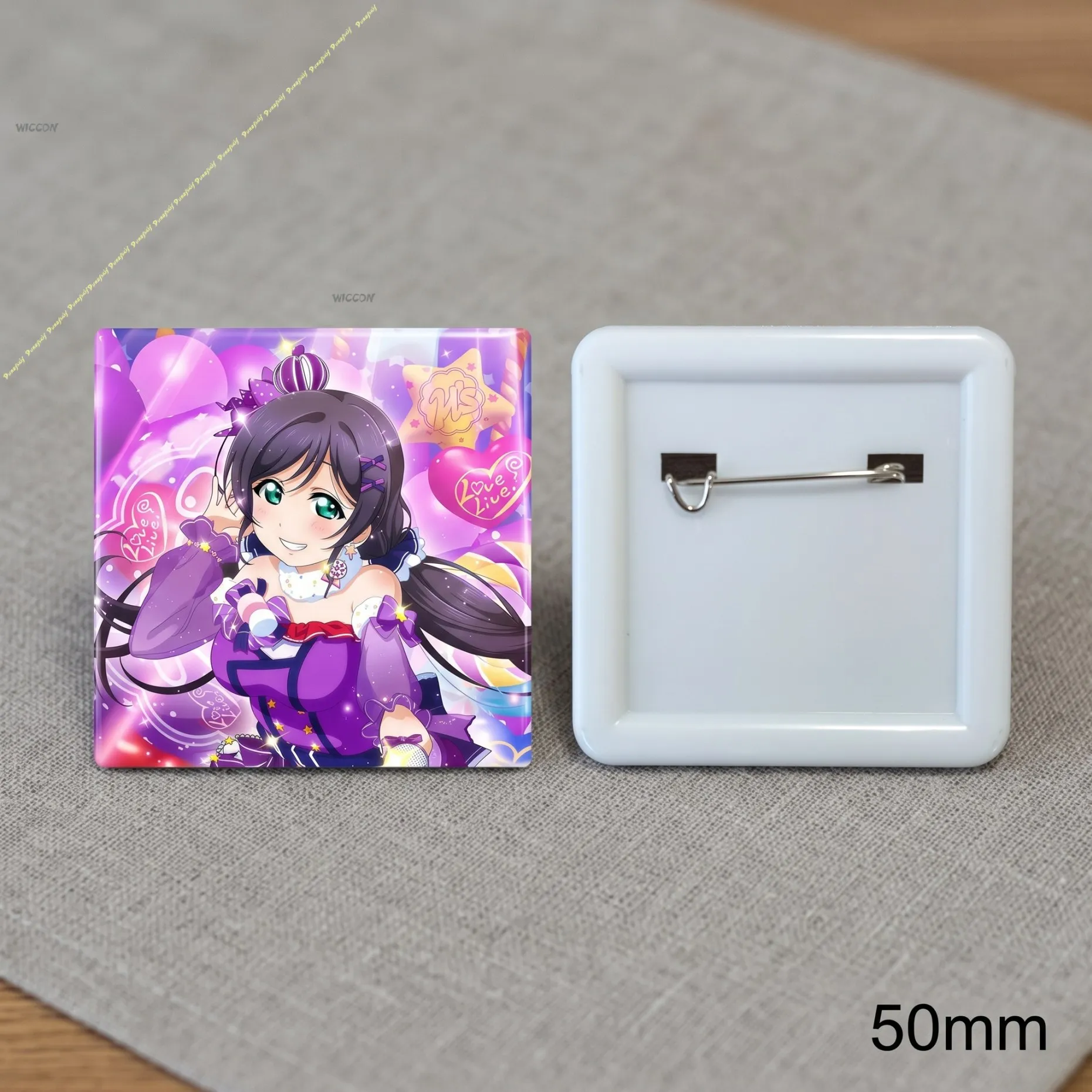 Love Live! Nozomi Tojo Anime Pin Badge, μ's School Idol Project Nozomi Collectible Tojo Brooch  Nozomi Tojo Love Live! Pin Badge