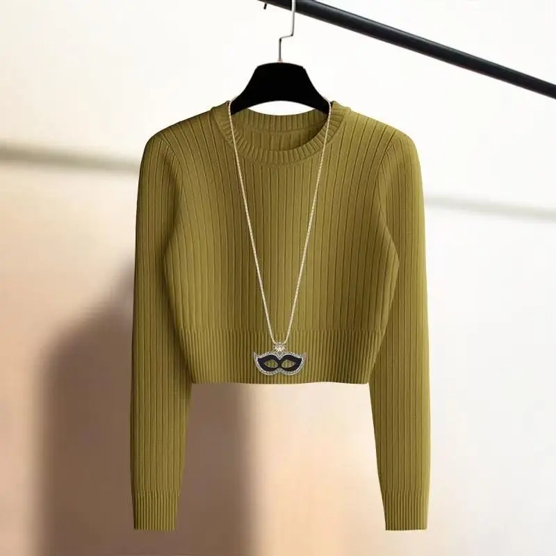 

Вязаный свитер Dalong с высокой талией Long Sve Overhead Soft Cozy Women's Faion Winter 2025 Другое 00% Материал Conent