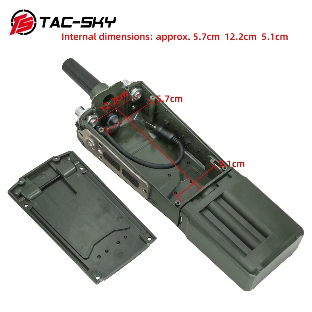 Ts Tac-Sky Tactical An/Prc 163 Harris Radio Dummy Virtual Box Case With Yaesu Vertex Plug For Yaesu Vx-6R Vx-7R Radios