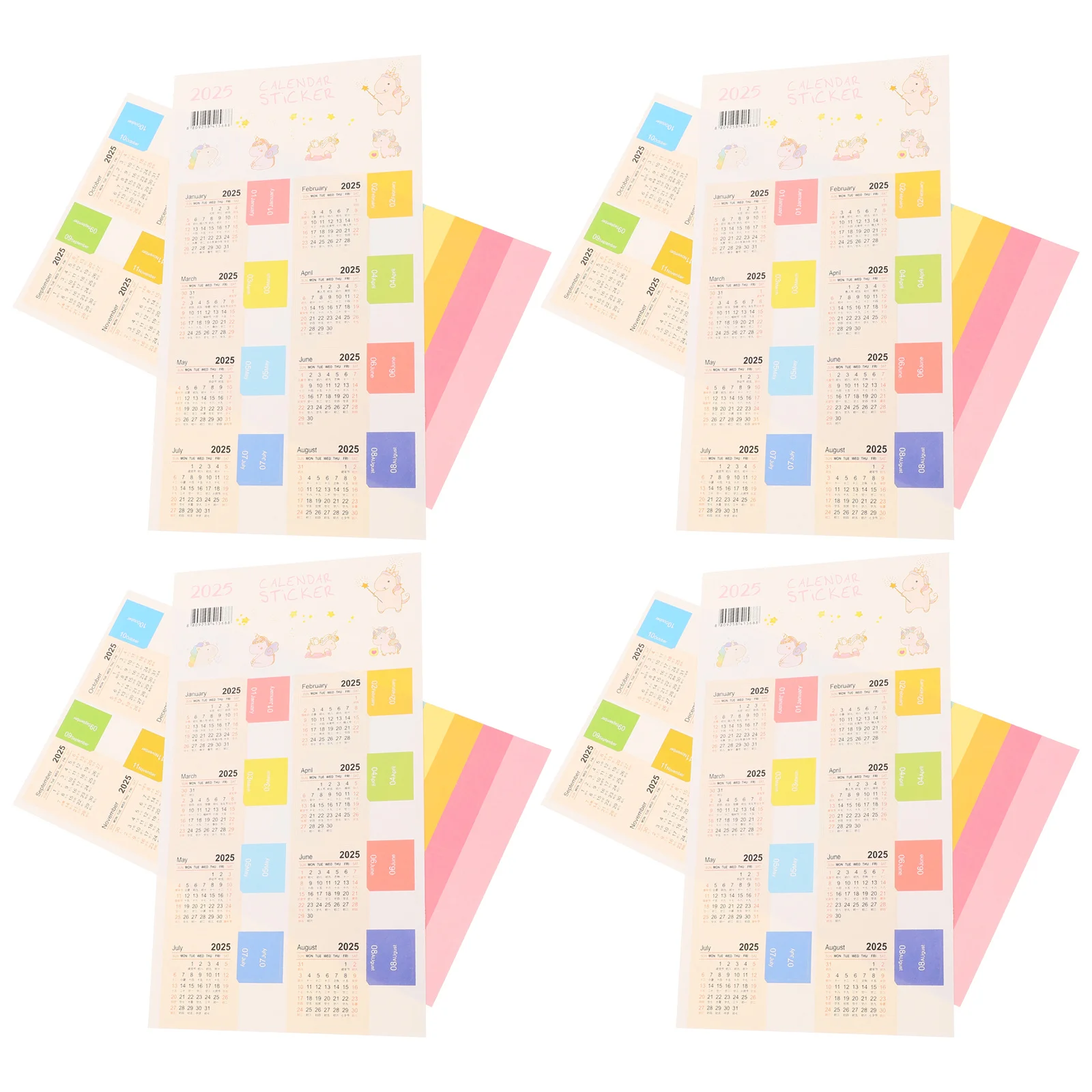 

6 Sets Index Stickers Colorful Monthly Tabs Planner Labels Material Easy DIY Notebooks School Agendas Efficient