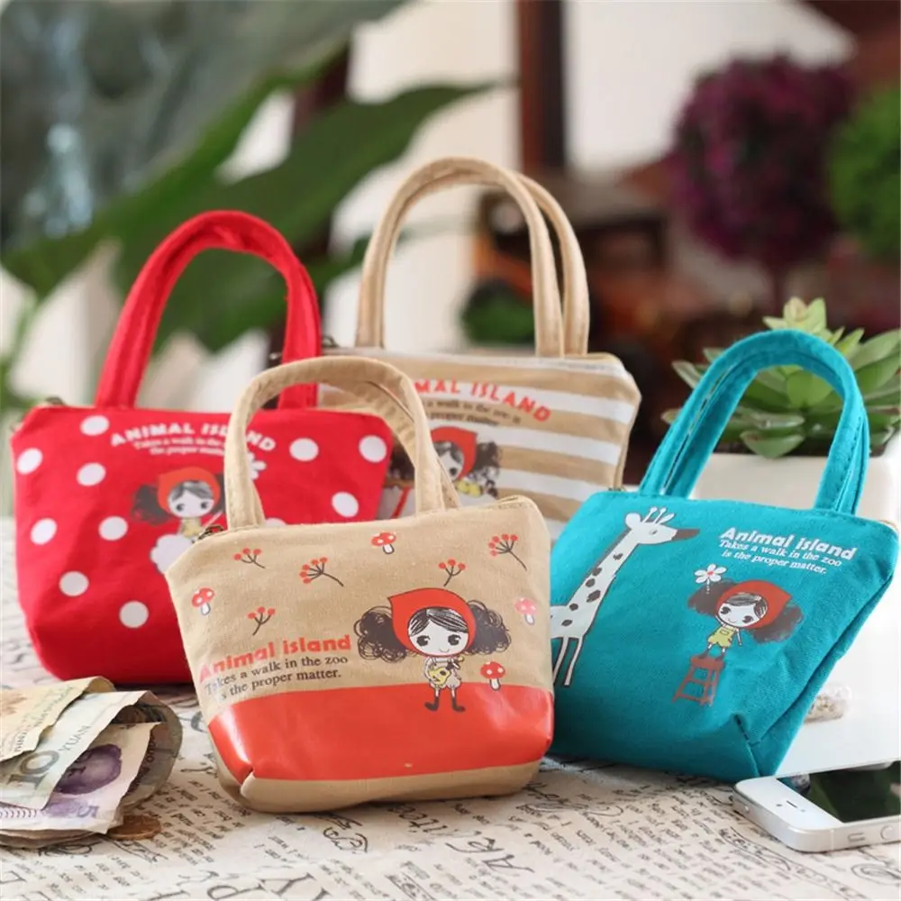 Women Small Coin Money Holder Bags Travel Cute Mini Sanitary Napkin Bags Canvas Zipper Lipstic Cosmetics Storage Bags