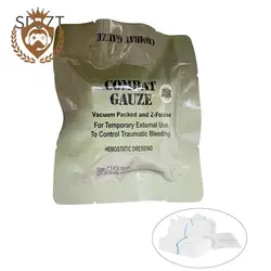 Hemostatic Kaolin Gauze Combat Emergency Trauma Z-Fold Soluble For Ifak Tactical Military First Aid Kit Medical Wound Dressing