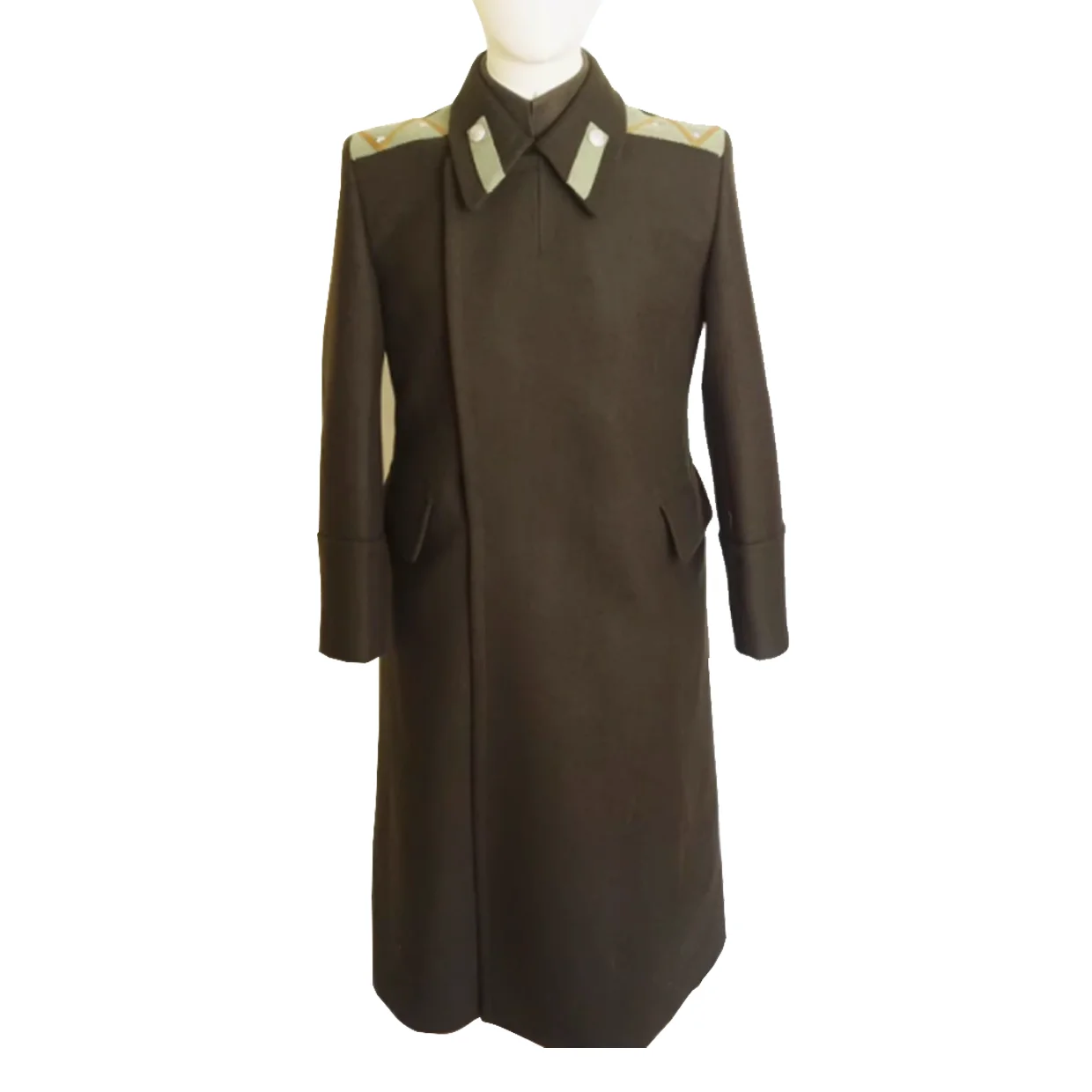 الحرب العالمية الثانية ضابط البحرية الروسية الزي العسكري Germary M44 Heer EM معطف بني طويل معطف واق من المطر #2