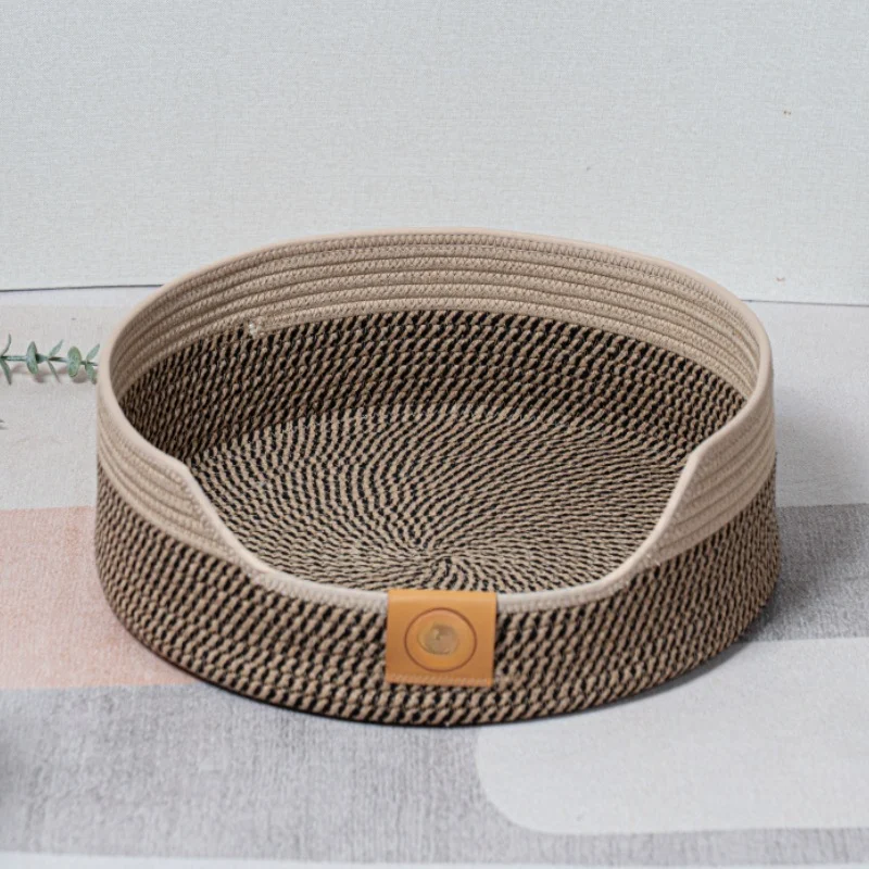 Woven cat litter Cat scratch board litter hand-woven mat summer cat bed pet mat rattan woven dog litter grip wear resistant