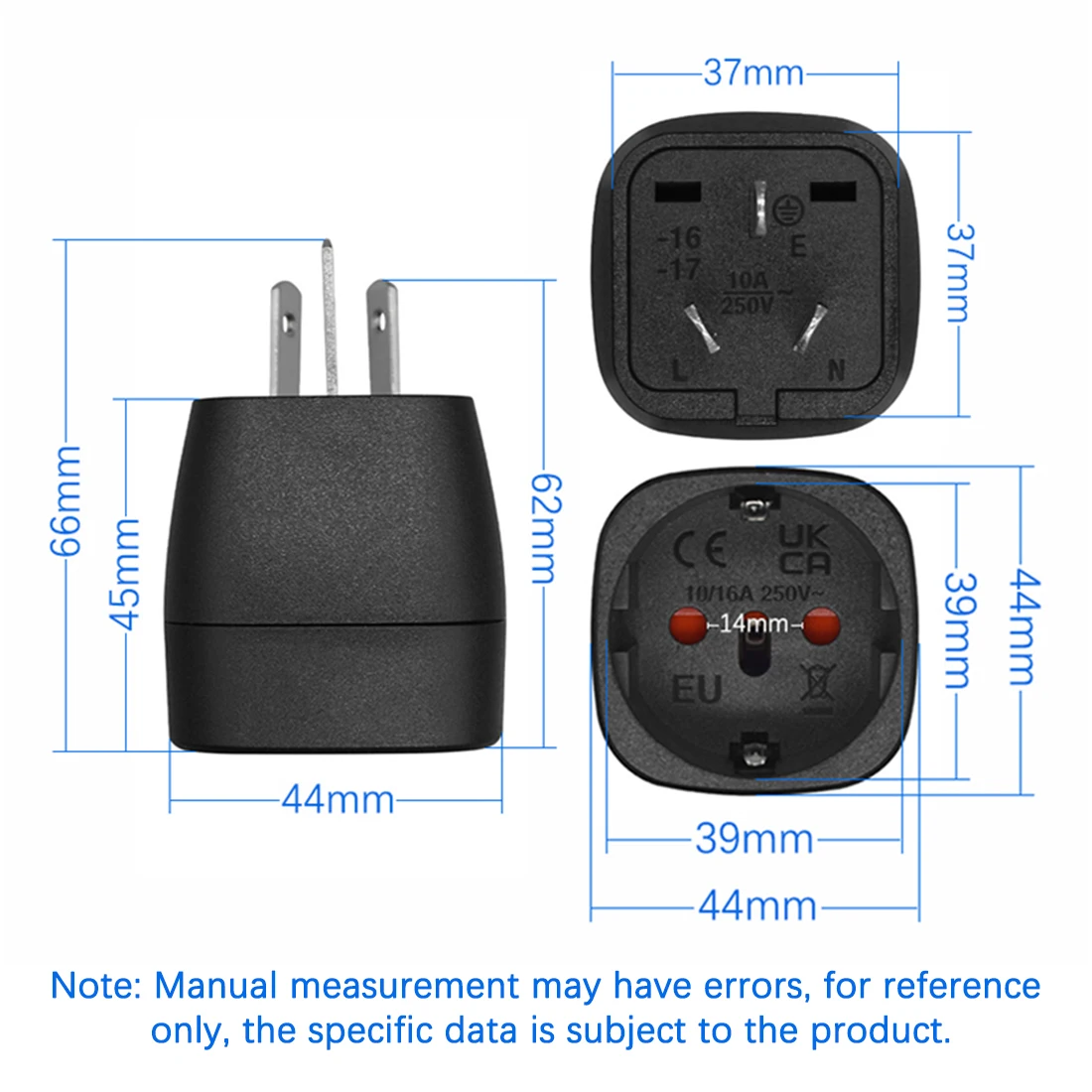 JORINDO Australian standard plug to European countries such as Italy,Switzerland,Germany socket power conversion plug adapter