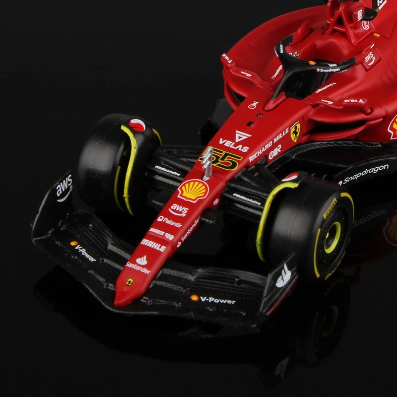 Bburago 1:43 Ferrari F1-75 Alloy F1 Racing Model Luxury Vehicle Diecast Car Toy 16# Charles Leclerc 55# Carlos Sainz 2022