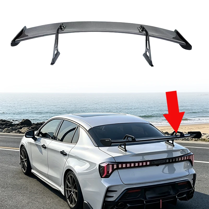 Rear Spoiler Wing For Lynk & Co 03 2018-2026 Car Exterior Body Kit Accessories Racing Style Rear Trunk Spoiler Lip Auto Modifica
