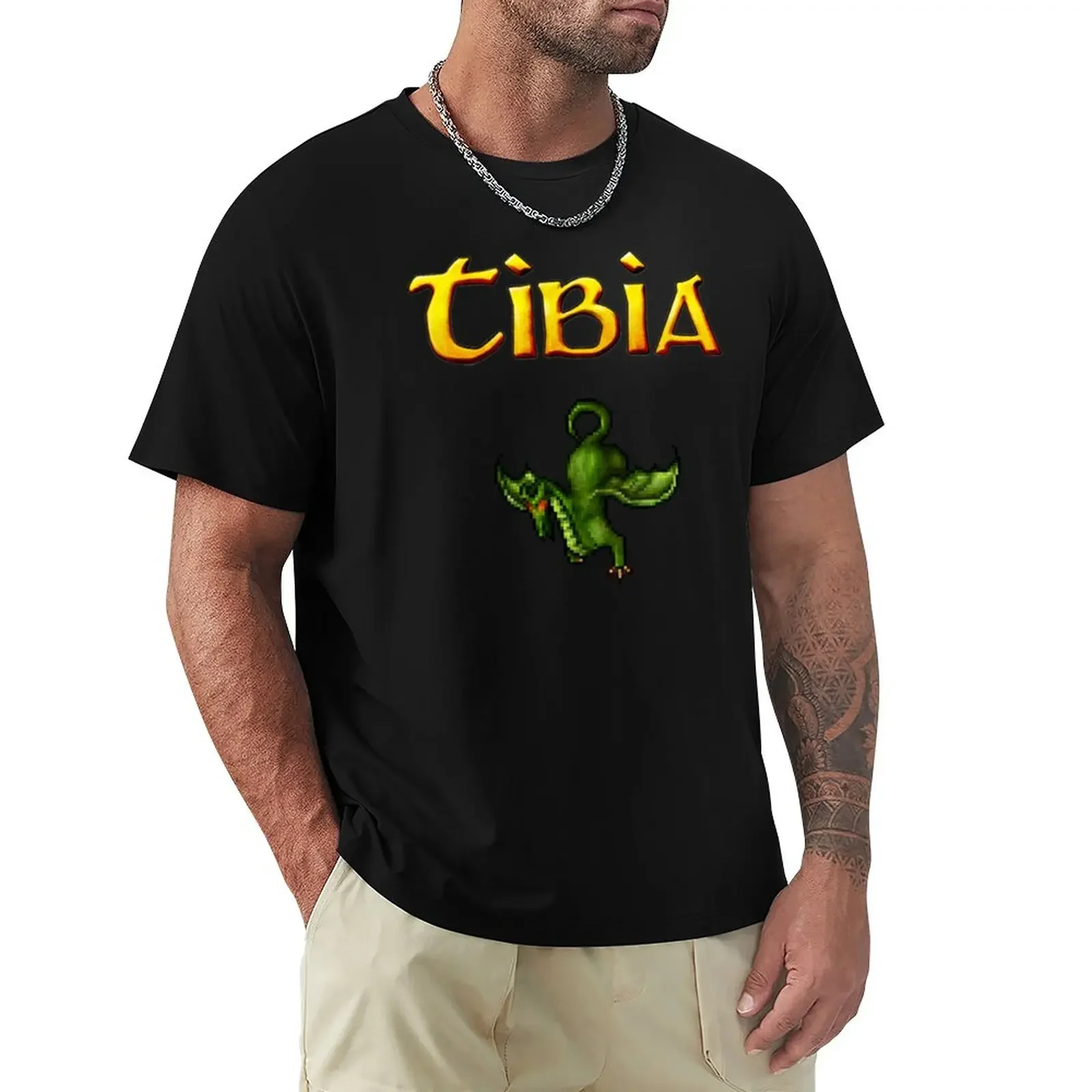 Tibia MMORPG Dragon T-Shirt anime figures graphic t shirt vintage customs oversized funny t shirts for men