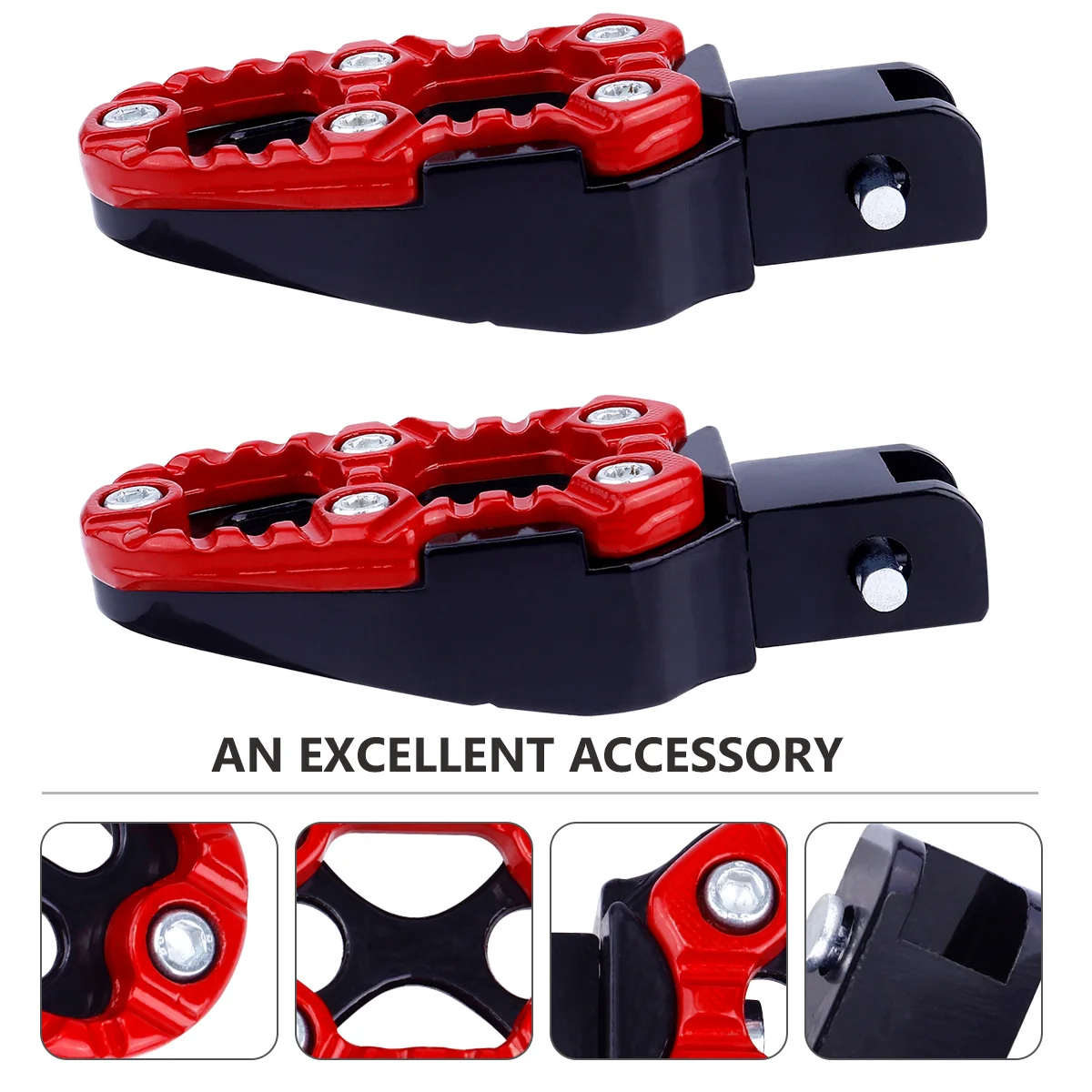 

1 Pair Aluminum Alloy Pedals Lightweight Hollow Motor Pedal For Electric Vehicle Stationary Motors Riding Pedal