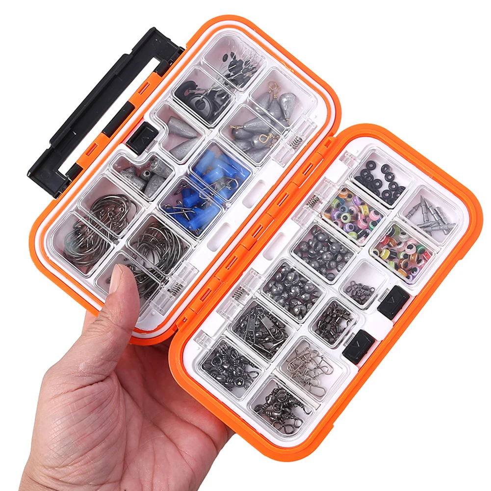 

238pcs Fishing Tools Accessories Kit Set Including Box Hooks Swivels Sinkers Fishing Gear Set Fishing Gifts for Men