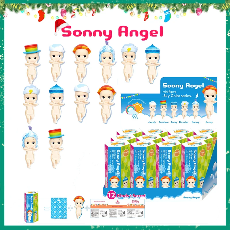 Sonny Angel New Angel Weather Anime Figures Ornaments Fan Dolls Christmas Gift Desktop Ornament Christmas Birthday Toy Doll