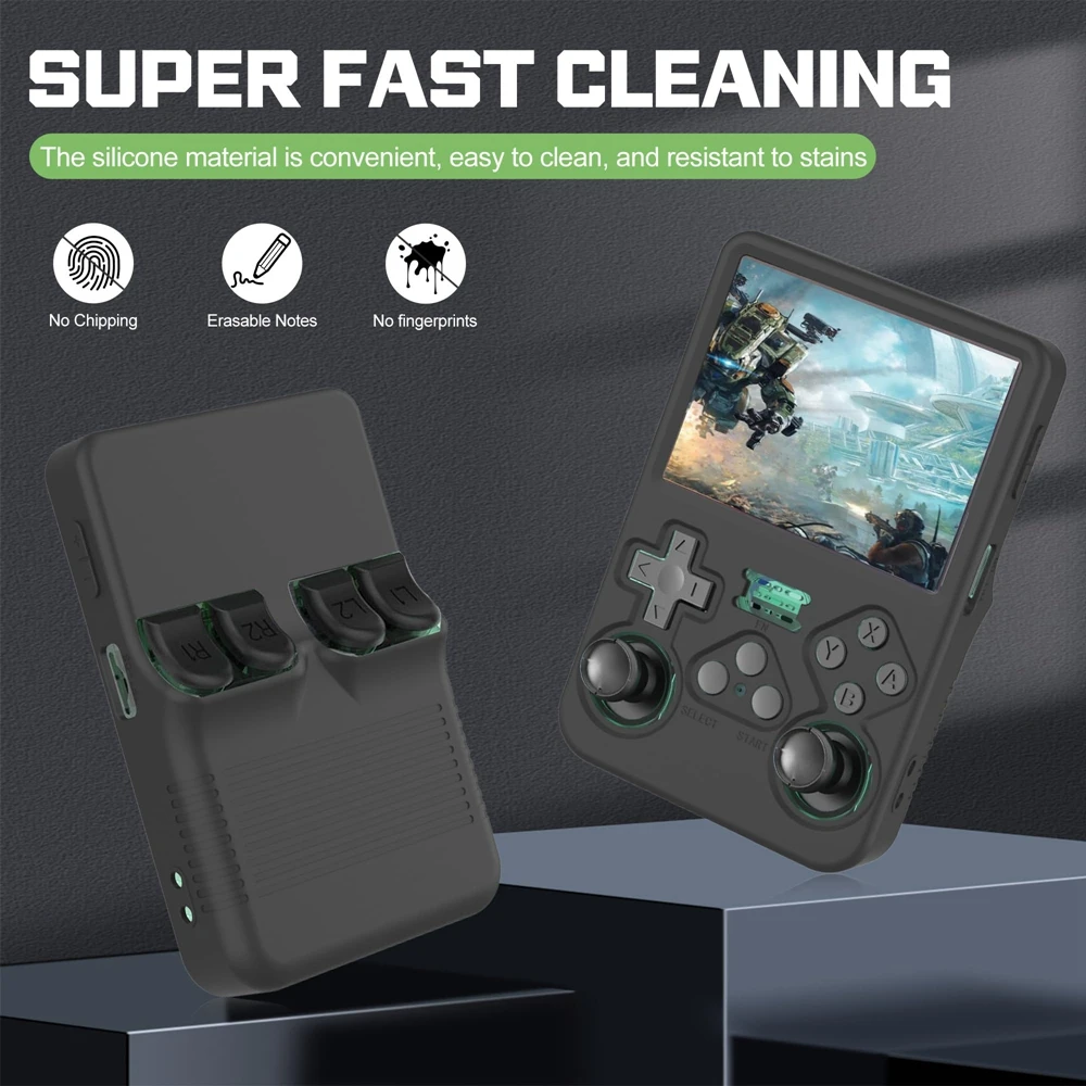 ل R36S ريترو وحدة تحكم بجهاز لعب محمول لينة غطاء من السيليكون مع الحبل المضادة للسقوط المضادة للخدش الغطاء الواقي شل الملحقات