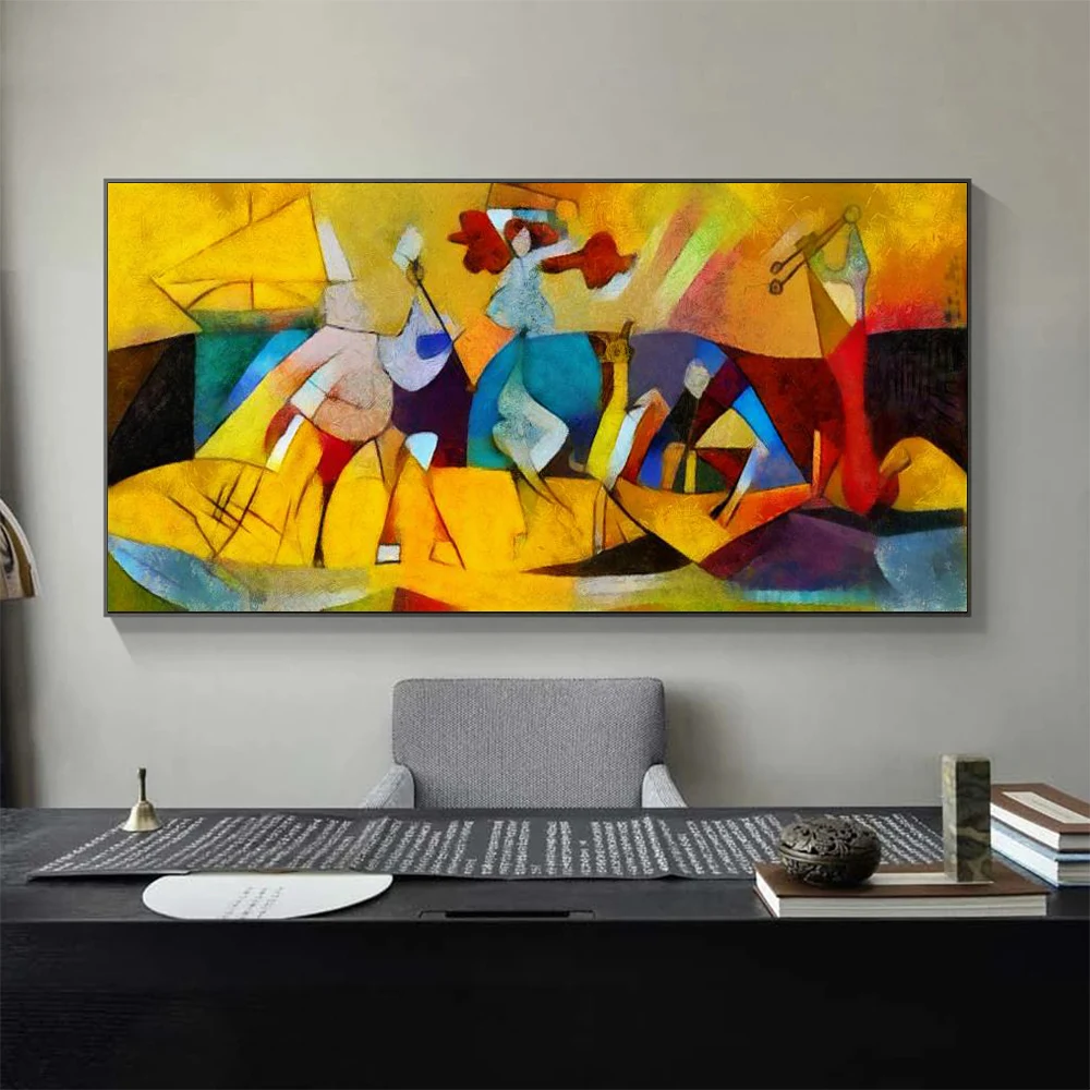 

Picasso Abstract Wall Art Poster Vintage High End Mural Modern Home Decor Canvas Painting Pictures Prints Living Room Decorate