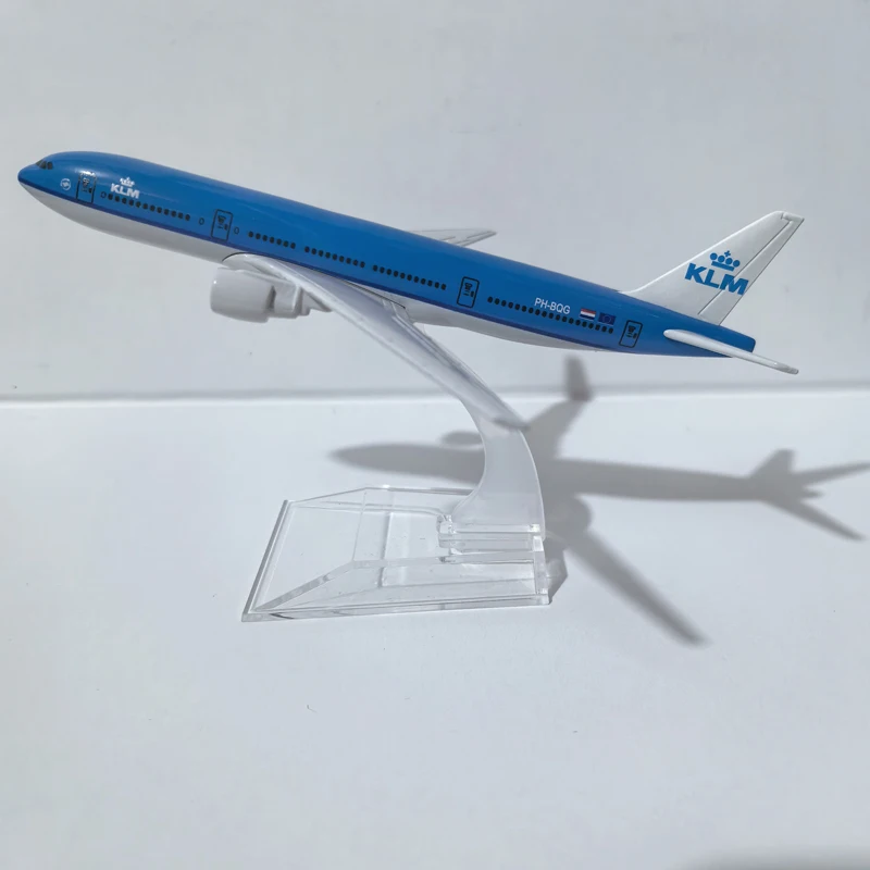 JASON TUTU 16CM KLM Royal Dutch Airlines B777 Aircraft Model Planel Airplane Diecast Metal Planes Collect Gifts ﻿