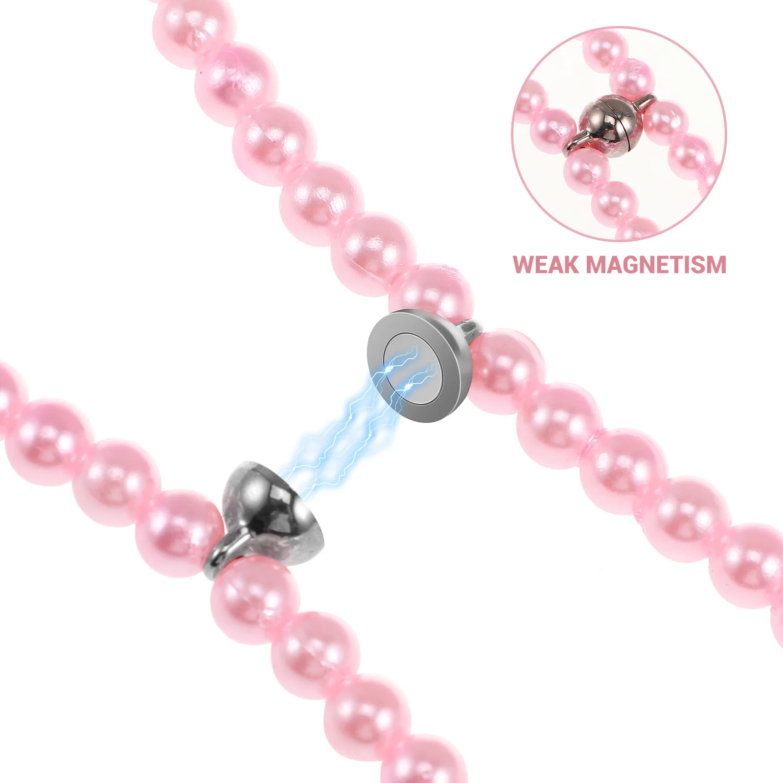 

Pearl Chain Design Pink Wired in-Ear Headphones Lightweight Noise Cancelling Earphones with Mic -Free for Running