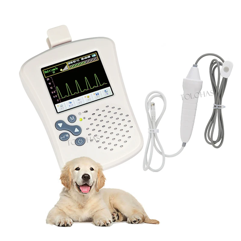 Dog Cat Portable Vet Vascular Doppler Detector LHC320  Animal Hospital Ultrasonic Pet Vascular Doppler