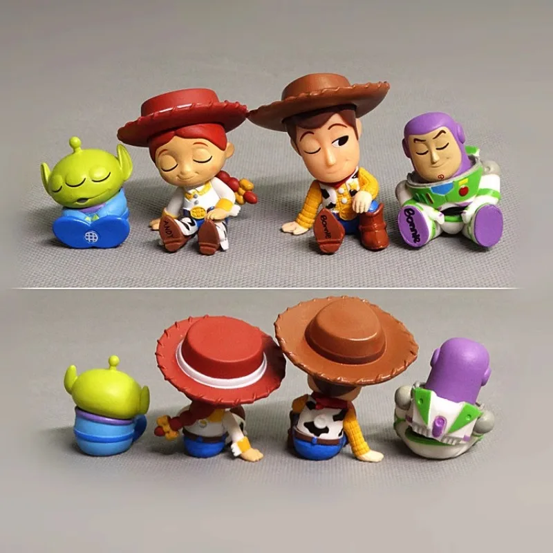 Anime Figure Toy Story Woody Buzz Lightyear Alien Jessie Cute Doll Model Toy Collection Desktop Ornament Children Gifts