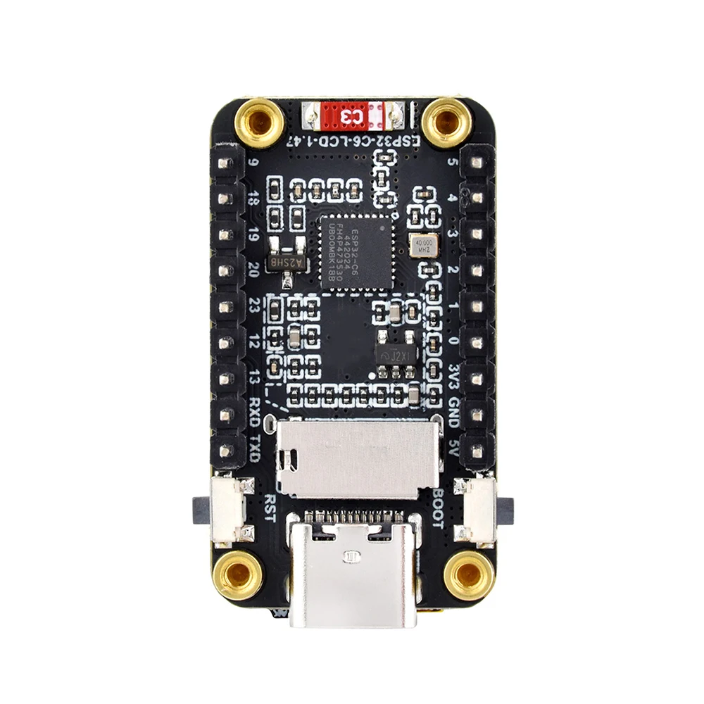 Type-C ESP32-C6 1.47-Inch 172x320 LCD Screen Wifi 6 Bluetooth 5 Development Board RISC-V 32-bit Processor Micro SD Card Slot