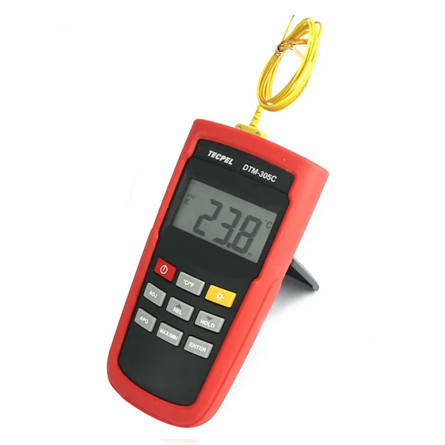 أفضل بيع TECPEL DTM-305C ميزان الحرارة الرقمي مقياس الحرارة الاستشعار نوع K للاستخدام الصناعي