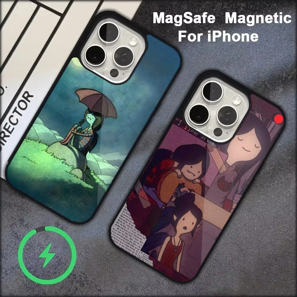 Чехол для телефона AdventureS Time M-Marceline для iPhone 16,15,14,13,12,11, Pro, Max, Plus, Mini, Magsafe, магнитный чехол для беспроводной зарядки