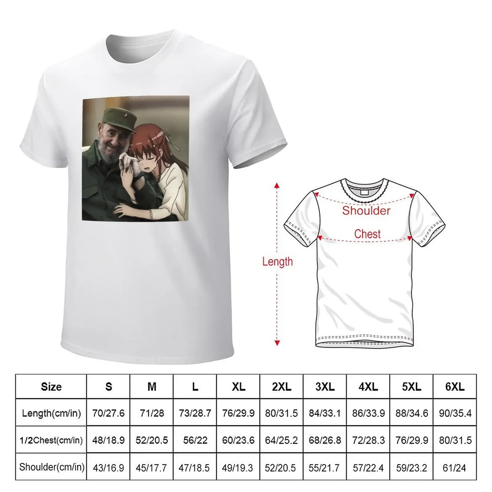 Fidel and his Waifu Tomoyo Kanzaki T-Shirt quick drying rapper graphic tees tee shirts for men