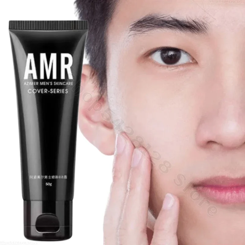 AMR Men\'s No-Makeup Cream Refreshing Cream Concealer Modify Skin Isolate Acne Marks Brightening No-Makeup Cream 50g