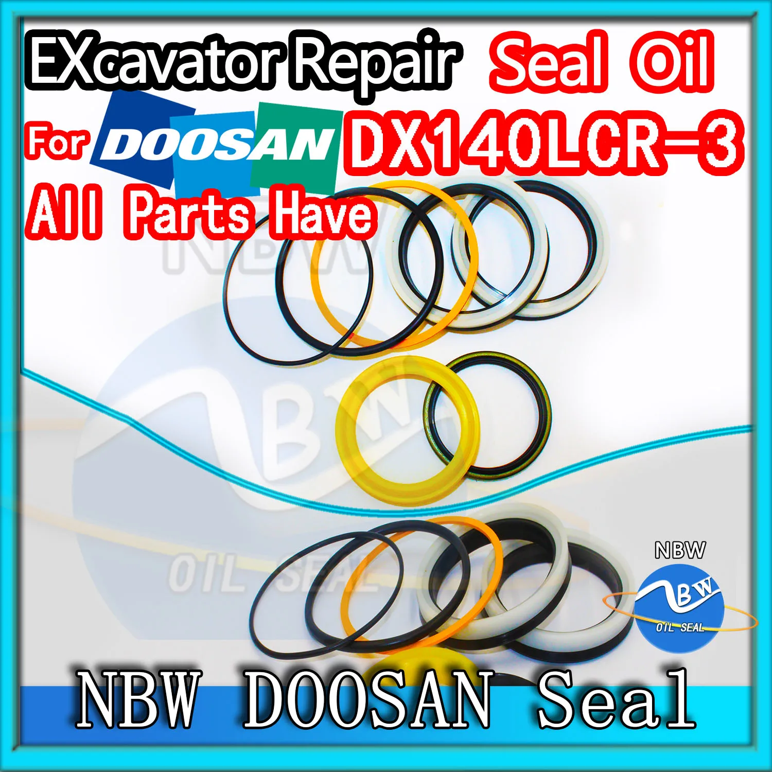 

For Doosan DX140LCR-3 Excavator Oil Seal Kit High Quality Repair DX140LCR 3 Gear Center Joint Gasket Nitrile NBR Nok Washer Skf