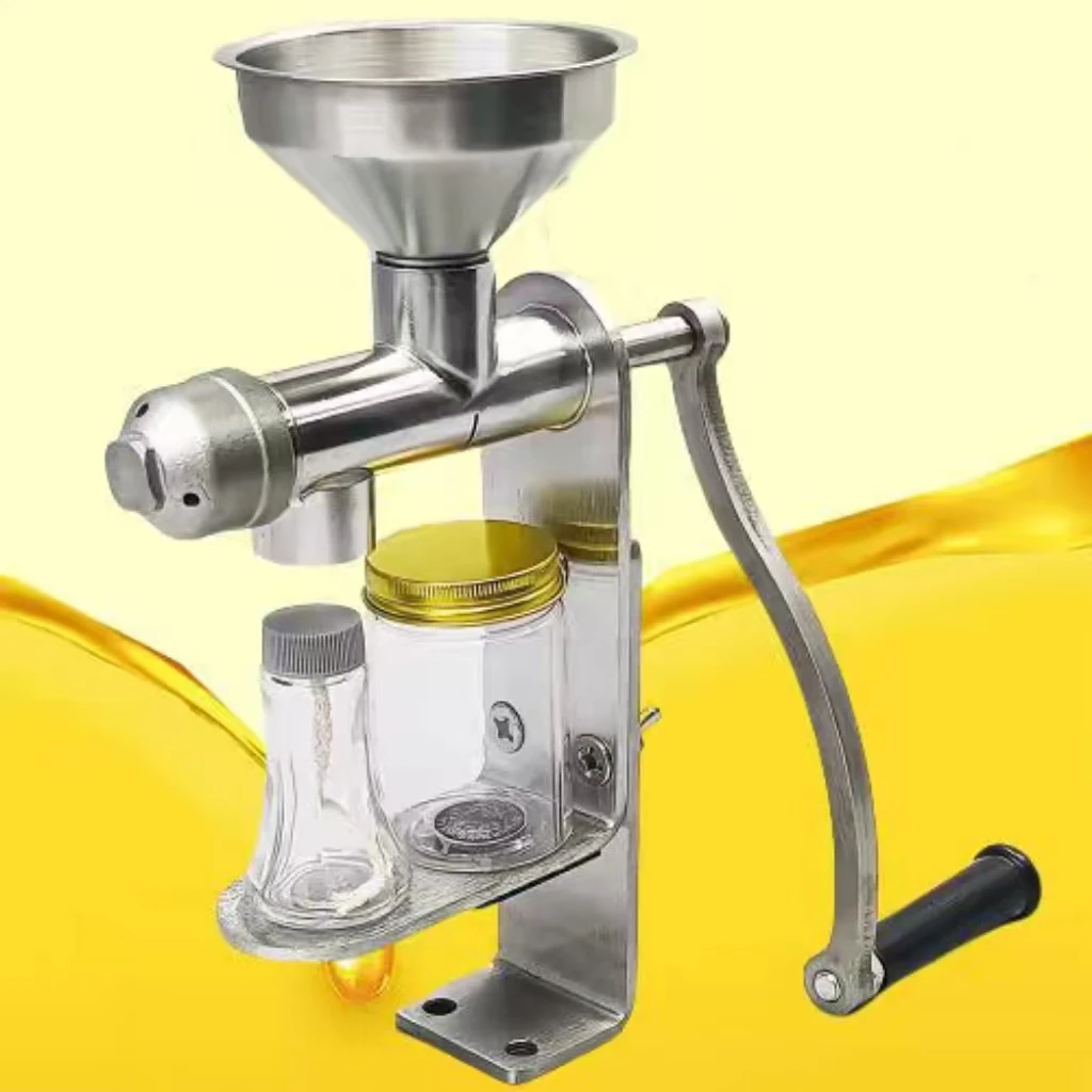 

Manual Oil Press Machine, Stainless Steel Household Seed Oil Press Extractor Peanut Nuts Oil Expeller for Physical Press
