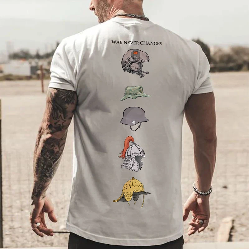 War Has Never Changed The National Series From Tang and Song To Modern Short-sleeved T-shirts for Leisure Outdoor Sports