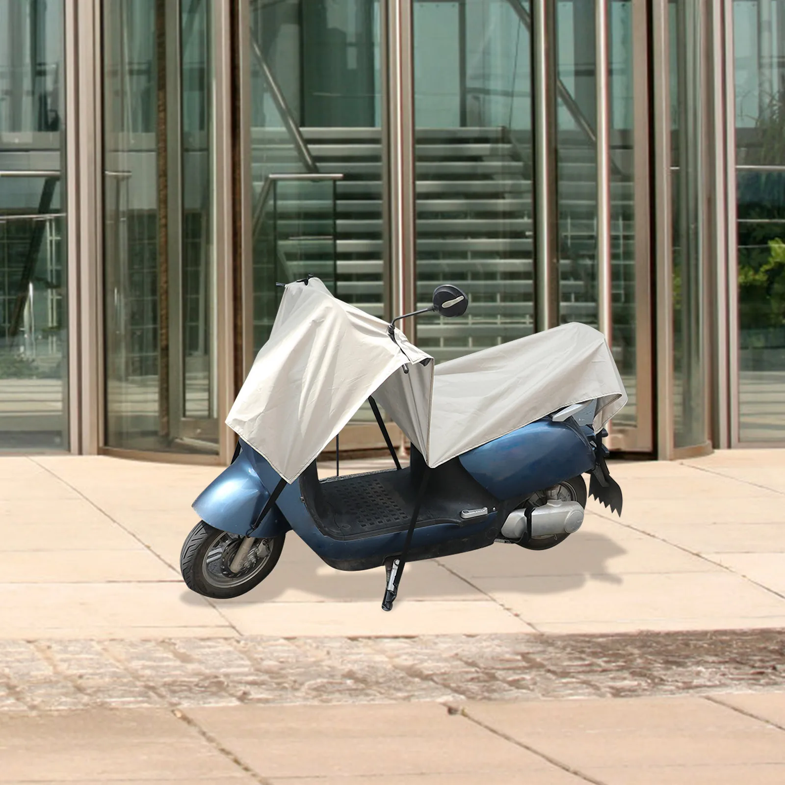 

Protective Rain Cover Motorcycle Covers Waterproof Outdoor Storage Thicken Electric Beige