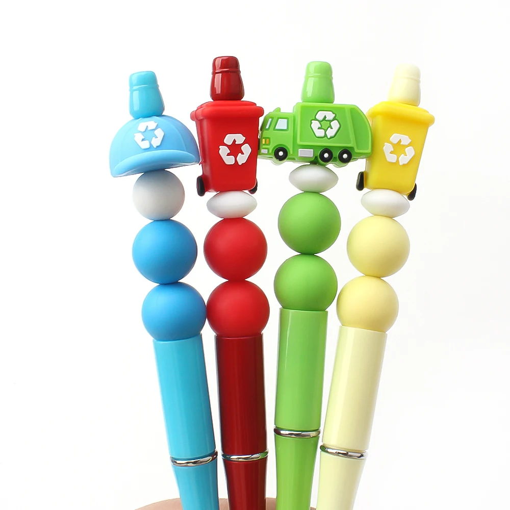 5/10PCS 3D Silicone Beads Cartoon Bear Hats Shape Craft Focal Bead For Diy Jewelry Making Keychains Hanging Gift Decor Supplies