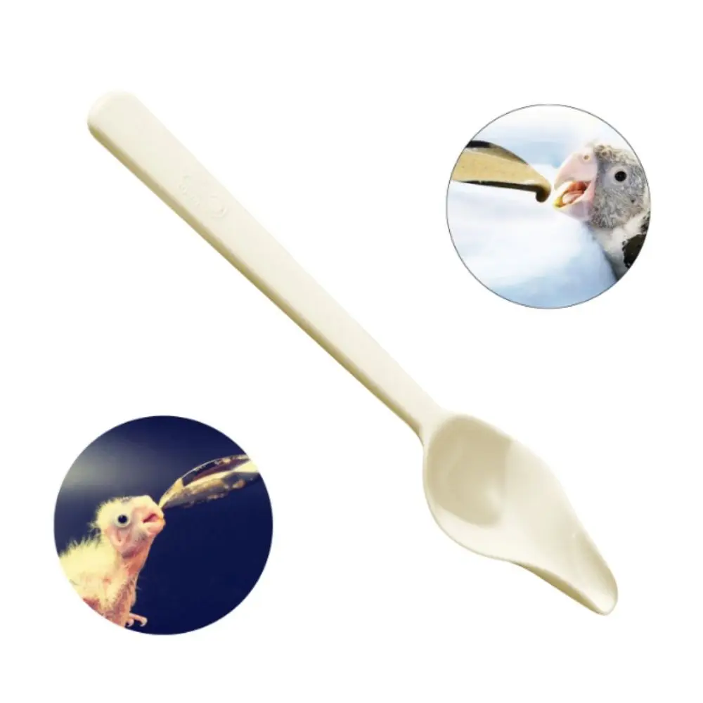 Plastic Bird Milk Powder Feeder Heat-resisting Thickened Bird Feeding Spoon Long Handle Chicks Medicine Spoon