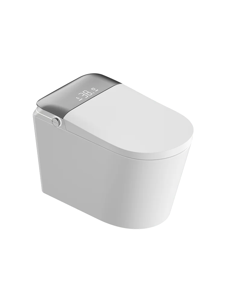 Auto-Flush Ceramic  Toilet Floor Mounted with Remote Control & Seat Heating S-Trap Drainage Pattern