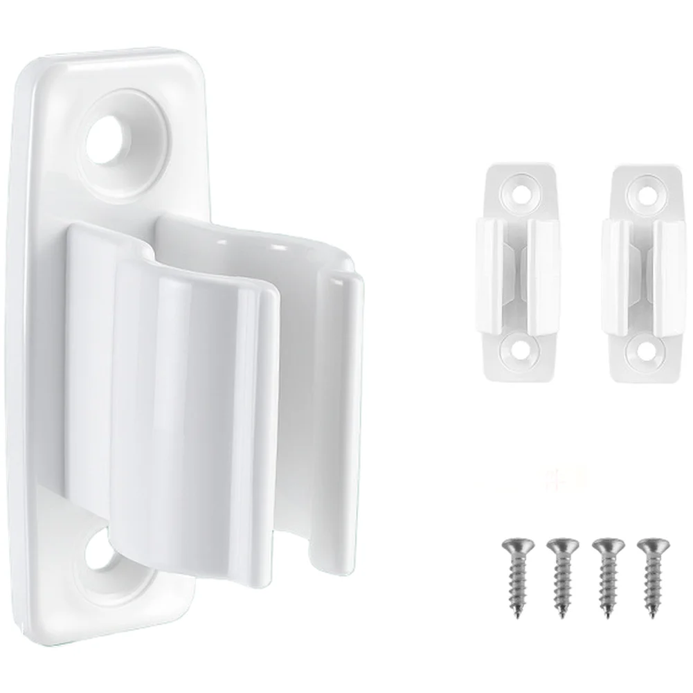 For RV Awning Crank Handle Support Bracket with Space Saving Storage Mount and Secure Buckle Clip Mechanism ABS Construction