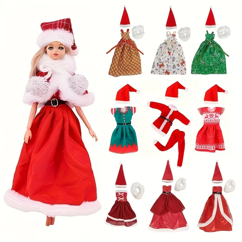 Christmas Day Costume Party Dress for 11.5Inch Barbie Doll Accessories Fashion Clothes For KEN Doll Gift Dollhouse Toys Kid Toys