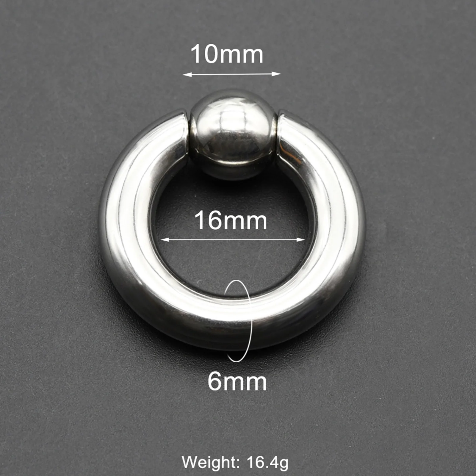 Captive Spring Bead Ring for Septum Piercing