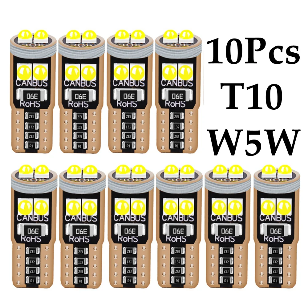 

10 шт., суперъяркие автомобильные лампы T10 W5W WY5W 2825