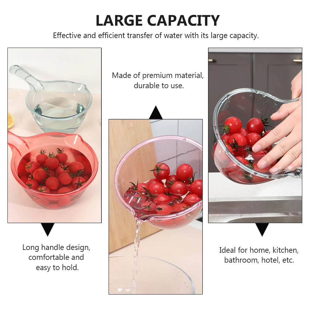 

Plastic Water Scoop Bath Shampoo Flower Hotel Kitchen Accessories Long H Large Capacity Versatile Watering Spoon Bath