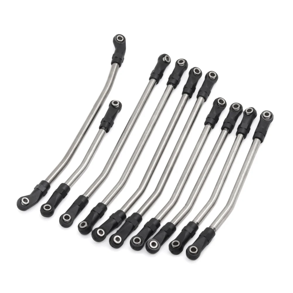 Pull Rods Set for 110 RC Crawlers 313mm Wheelbase Made of Stainless Steel for Enhanced Suspension and Shock Absorber Life