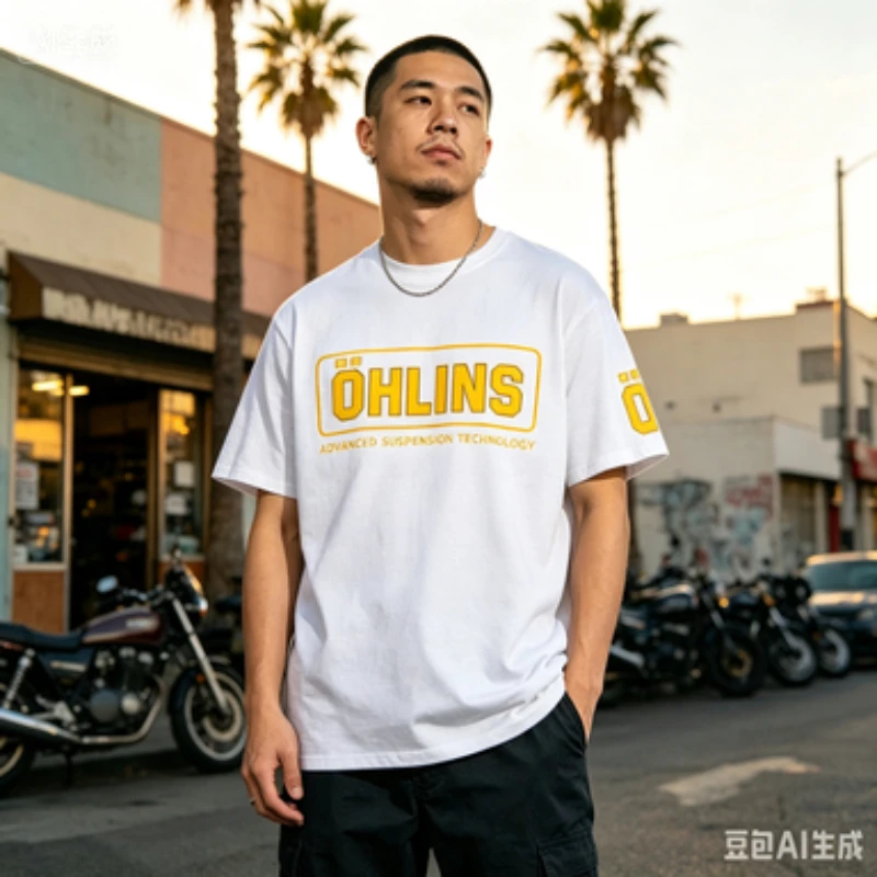 2026 New Men's and Women's TEIN Shock Absorber Modified Car Creative T-shirt Casual Motorcycle Friends Club Short-sleeved Top